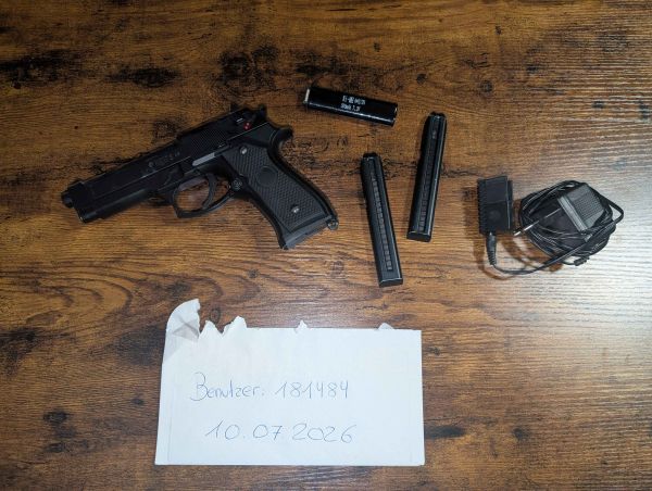 GSG / CYMA CM M92 AEP mit Metallschlitten | 2 Magazine | 1 Spieltag | Komplettset