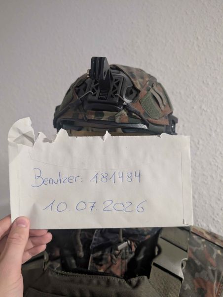 Begadi FAST Combat Helm + Begadi Helmbezug Flecktarn | Neuwertig | 0 Spieltage