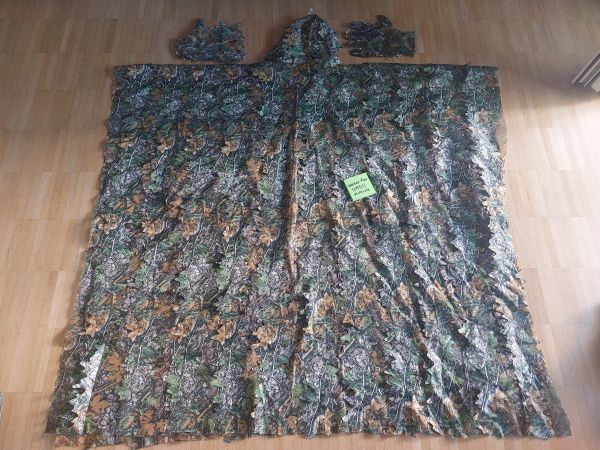 3D-Ghillie Anzug Poncho Lightweight mit Handschuhen