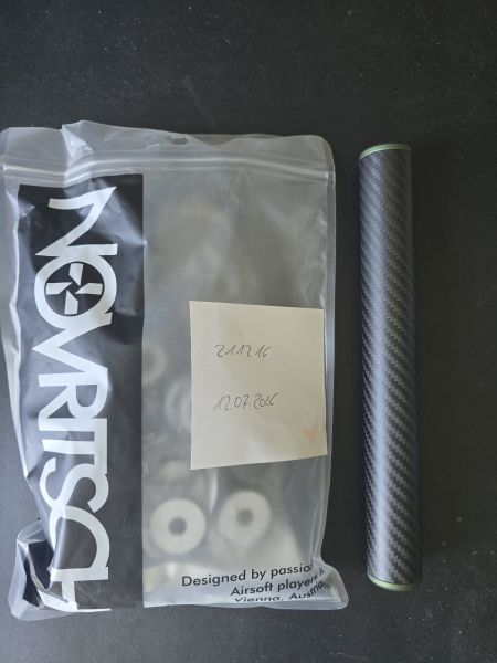 45€ Inklusive Versand  25 CM Mancraft MCS Carbon-CNC Airsoft supressor 32mm Olive 