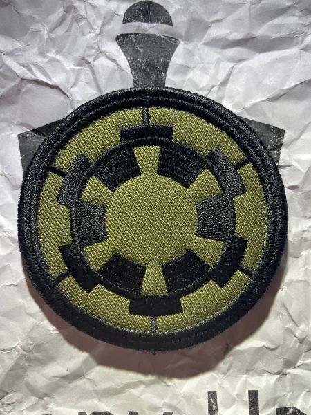 Star Wars Galaktisches Imperium Patch – Oliv – gestickter Klett-Aufnäher – 7,5 × 7,5 cm