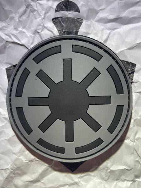 Star Wars Galaktische Republik PVC Patch – Grau – Klett-Aufnäher – 7,7 × 7,7 cm
