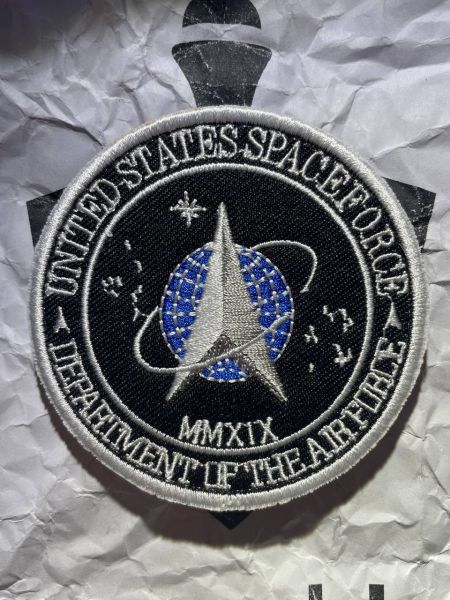 United States Space Force Patch – USSF Raumfahrtabteilung – gestickter Klett-Aufnäher – 8 × 8 cm
