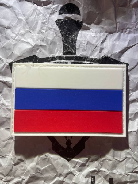 Russland Flagge PVC Patch – Ratnik Cosplay – russische Fahne Klett-Aufnäher – 8 × 5 cm