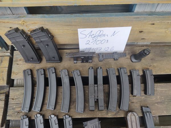 Verschiedene Magazine. G36, MP5, TM P90, M4, Sig 552, AK u. CZ 75 D Federdruck
