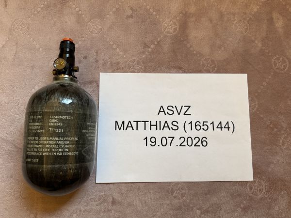 HPA Flasche 300 Bar 1,1l Armotech mit Protoyz Regulator
