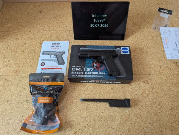 Begadi CM127 AEP mit Holster und Highcap