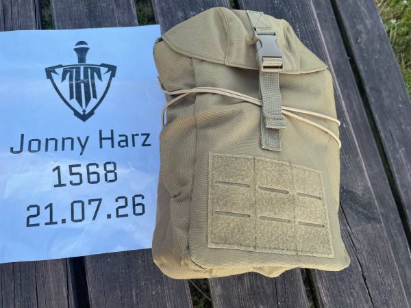Große MOLLE Utility Dump Pouch Sand – Lasercut Airsoft Mehrzwecktasche (neuwertig)