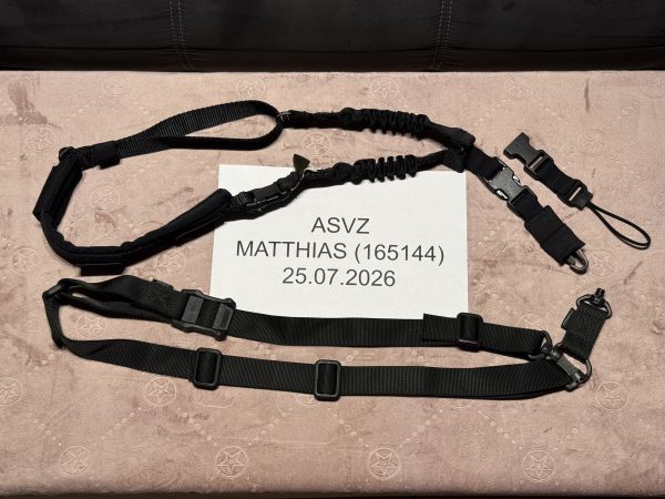 Magpul MS4 Dual QD Gen2, Tasmanian Tiger Single Sling – 2x Sling, schwarz