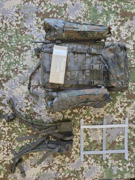 Bundeswehr IDZ Rucksack 30l +2×10l Seitentaschen 5FT Hexonia /KSK/KSM/EGB
