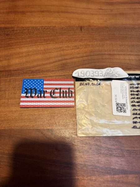 War Club US IR Flag Patch FOG Rare Neu