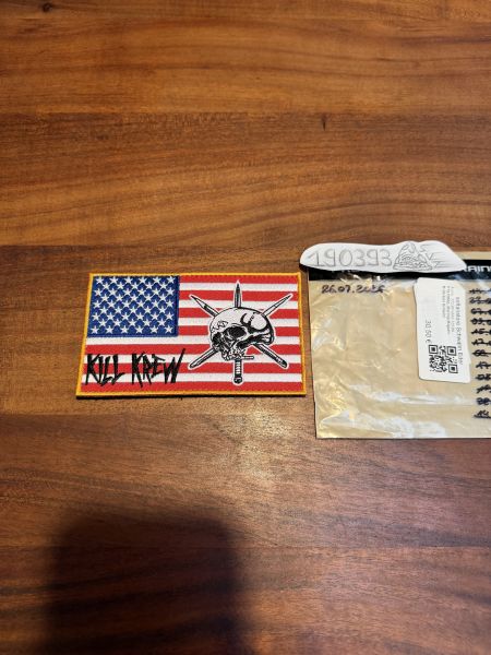 TeamRoomDesign „KILL KREW“ US Flag 3x5 Patch Neu Rare FOG