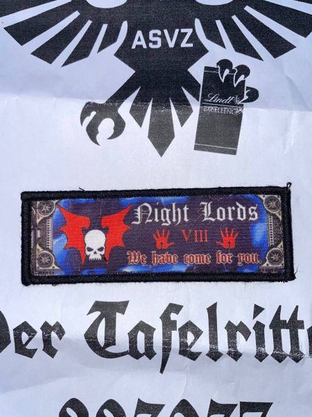 Night Lords Stoff Patch Chaos Space Marine Chapter Klett Aufnäher