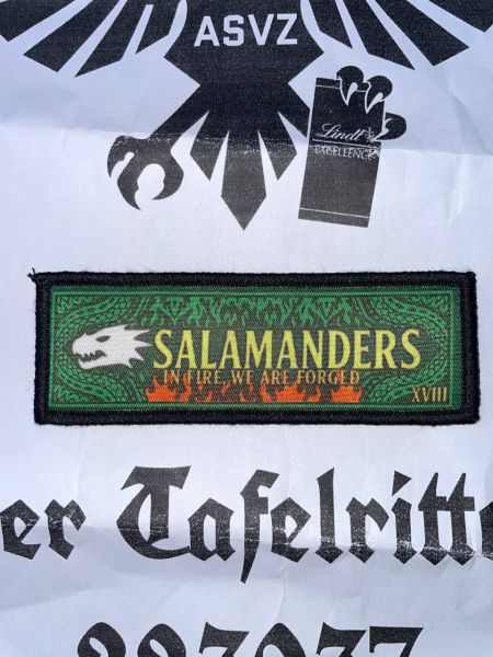 Salamanders Nocturne (new design) Velcro Patch Space Marine Chapter Klett Aufnäher