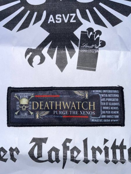 Deathwatch Velcro Patch Warhammer Space Marine Elite Klett Aufnäher