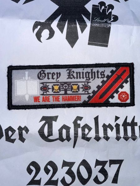 Grey Knights Demon Hunters Velcro Patch Space Marine Chapter Klett Aufnäher