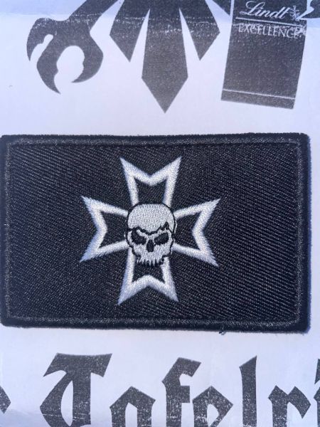 Black Templars Velcro Patch Warhammer Imperium Skull Klett Aufnäher