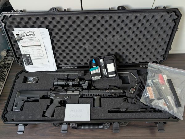 Specna ARMS MK18 umbau mit PTS teilen sowie Optic 