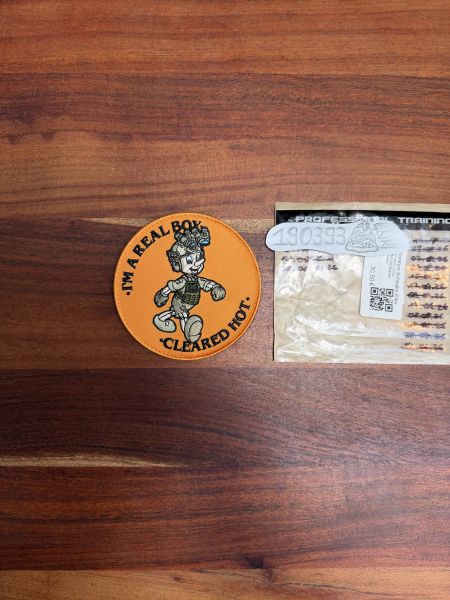 Cleared Hot „I‘m a real boy“ Patch FOG Neu 