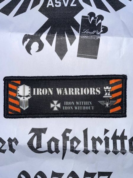 Iron Warriors Warhammer 40k Velcro Patch Space Marine Chapter Klett Aufnäher