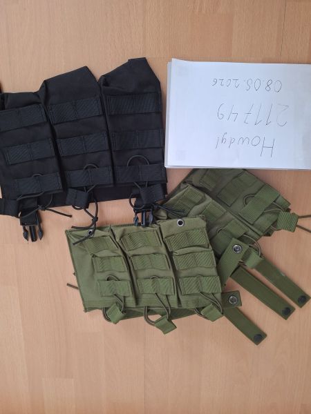 AK-Magazin Placard / Frontflap + 2× Triple AK-Magazin Molle Pouches