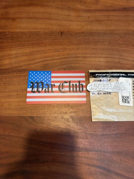War Club 3x5 IR US Flag Slap Sticker FOG Neu