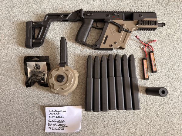 Krytac Kriss Vector Tuning  in Dueltone Schwarz / Tan - 0,5 Joule mit Zubehör