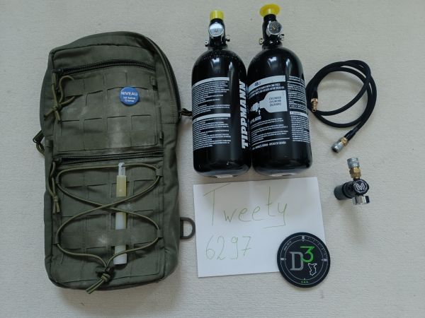HPA Flaschen, Regular, Schlauch und Pouch