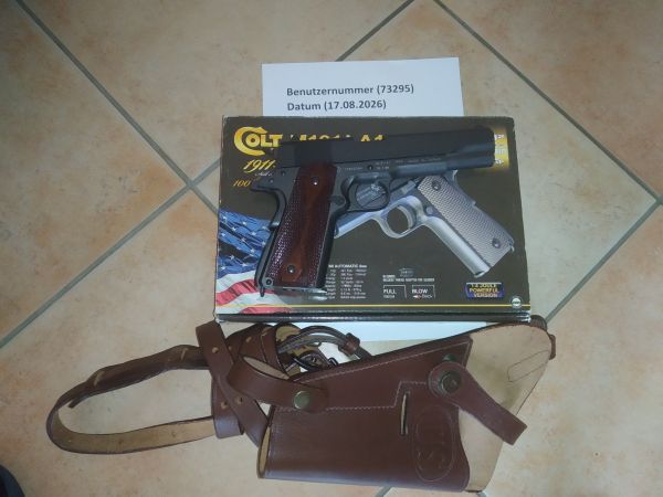 Colt M1911 A1 100th Anniversary mit Schulterholster/Leder