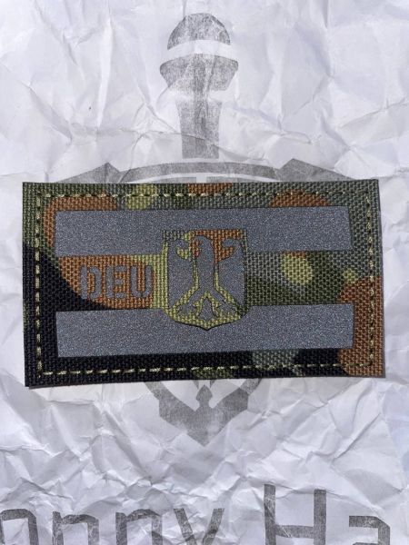 DEU Deutschland Adler IR Patch – Flecktarn Cordura | Bundeswehr Flagge Klettaufnäher