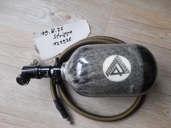 HPA Tank mit Regulator und Schlauch. Armotech, Epes, XCustom