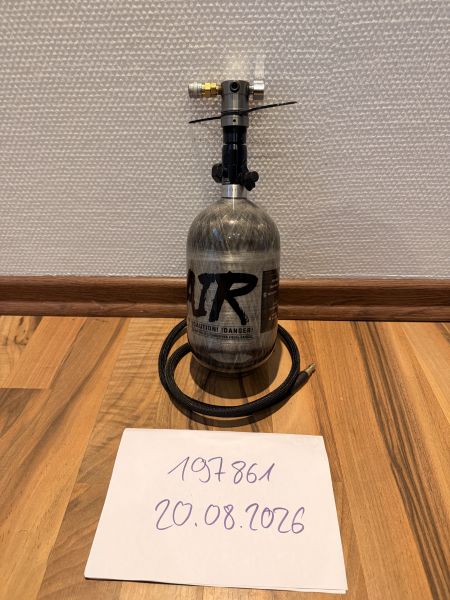 Powair Carbon 1,1L HPA Flasche mit Stormcat 5 Regulator