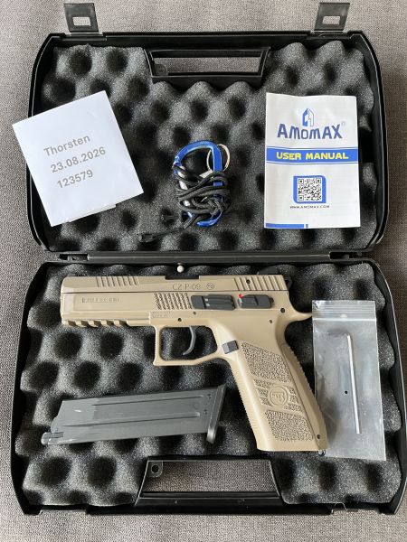 KJ Works CZ P-09 Duty Polymer-Version GBB – FDE – gebraucht – Set