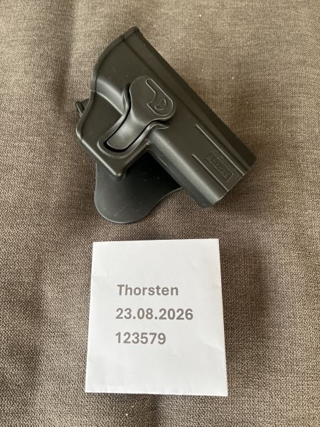 Amomax Tactical Holster Polymer Paddle für CZ P-07 / CZ P-09 – Rechts – schwarz – neuwertig