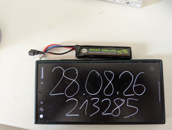 Begadi AMAX AEP XXL LiPo Akku Batterie 7,4V 600mAh 30C