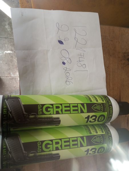 2x 600ml Green Gas 