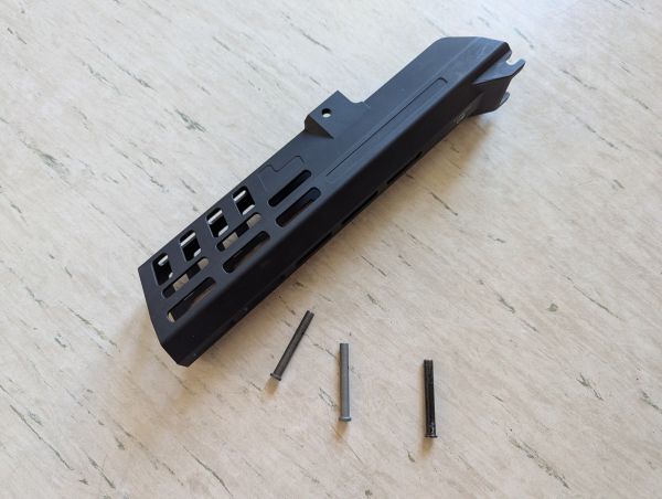 Begadi G36 CNC Aluminium Handguard mit M LOK Slots Frontset Rail Handschutz, mit 3 Montage Pins