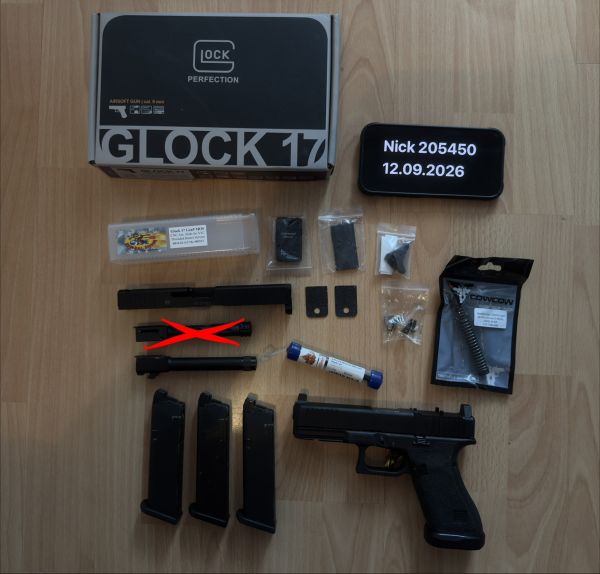 VFC Glock 17 Gen. 5 – umfangreich modifiziert mit BOMBER CNC Slide Kit & Zubehör