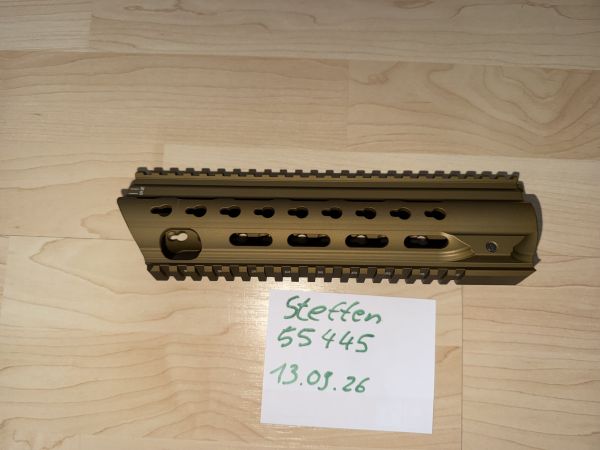 HK HECKLER & KOCH HANDSCHUTZ HANDGUARD RIS MR223 G95 G 95 G 38 MR 223 G38 kurz RAL8000 RAL 8000 SANDFARBEN REALSTEEL