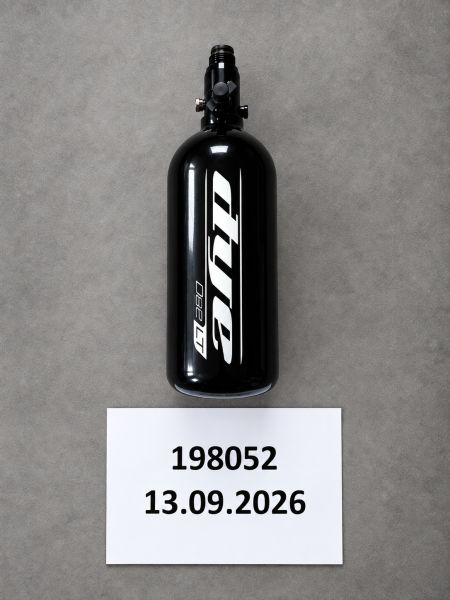 DYE LT ALU AIR SYSTEM / HPA-FLASCHE MIT VORREGULATOR 0,8 L (48 CI) – 200 BAR / 3000 PSI