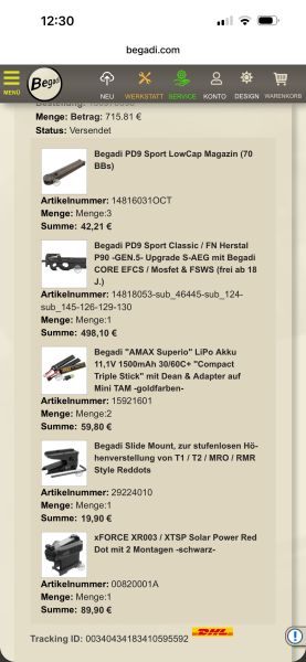 BEGADI PD9 SPORT CLASSIC / FN HERSTAL P90 -GEN.5- UPGRADE S-AEG MIT BEGADI CORE EFCS / MOSFET & FSWS (FREI AB 18 J.)