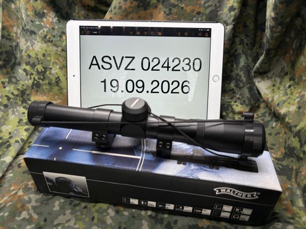Walther Pistolenzielfernrohr 2x20 (Absehen 8) – Neuwertig