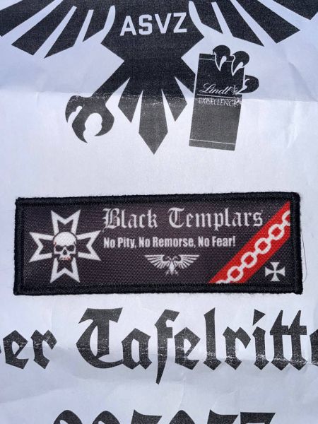 Black Templars Holy Warriors Velcro Patch Space Marine Chapter Klett Aufnäher