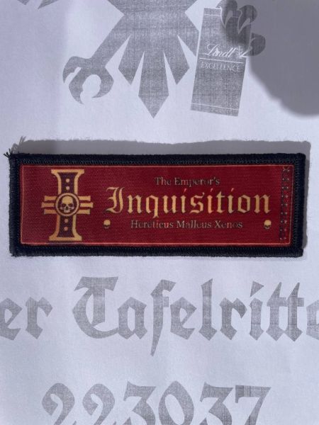 Inquisition Velcro Patch Warhammer 40K Klett Aufnäher