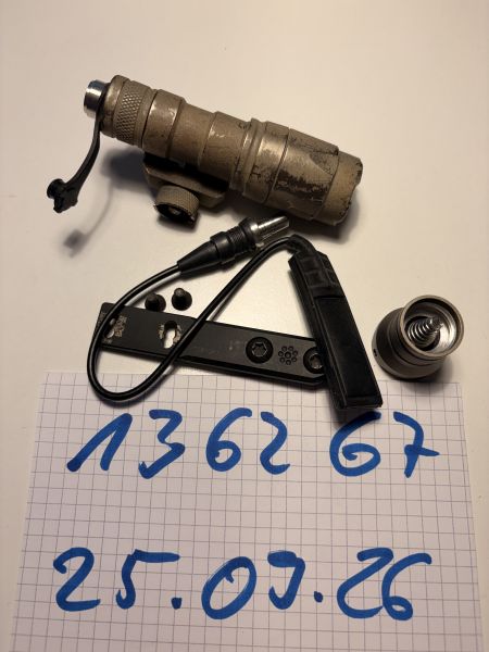 Night Evolution M300A Mini Scout Light DE deaktiviert DEKO und Original Arisaka Inline Scout Mount M-Lok