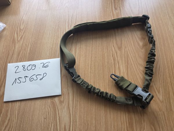 1-Punkt Gurt mit Bungee QD Grün