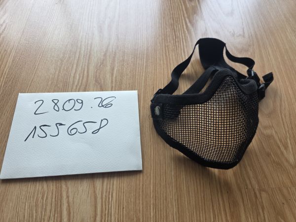 Gittermaske Schutzmaske Schwarz