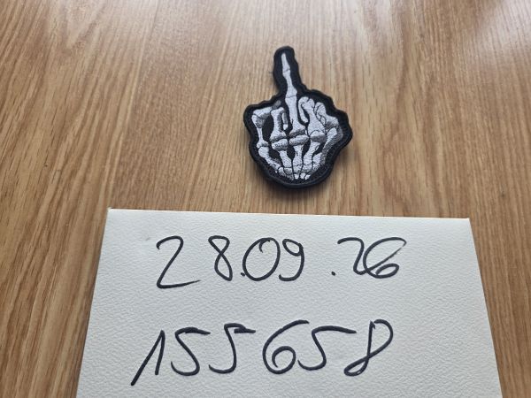 Skeleton Middle Finger Patch