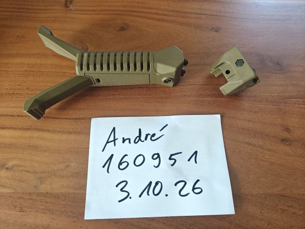 Begadi M-LOK & RIS Kombi-Griff mit Zweibein TAN
