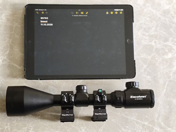 EXCELVAN 3-9x56eg scope / Visier mit Leuchtunterstützung